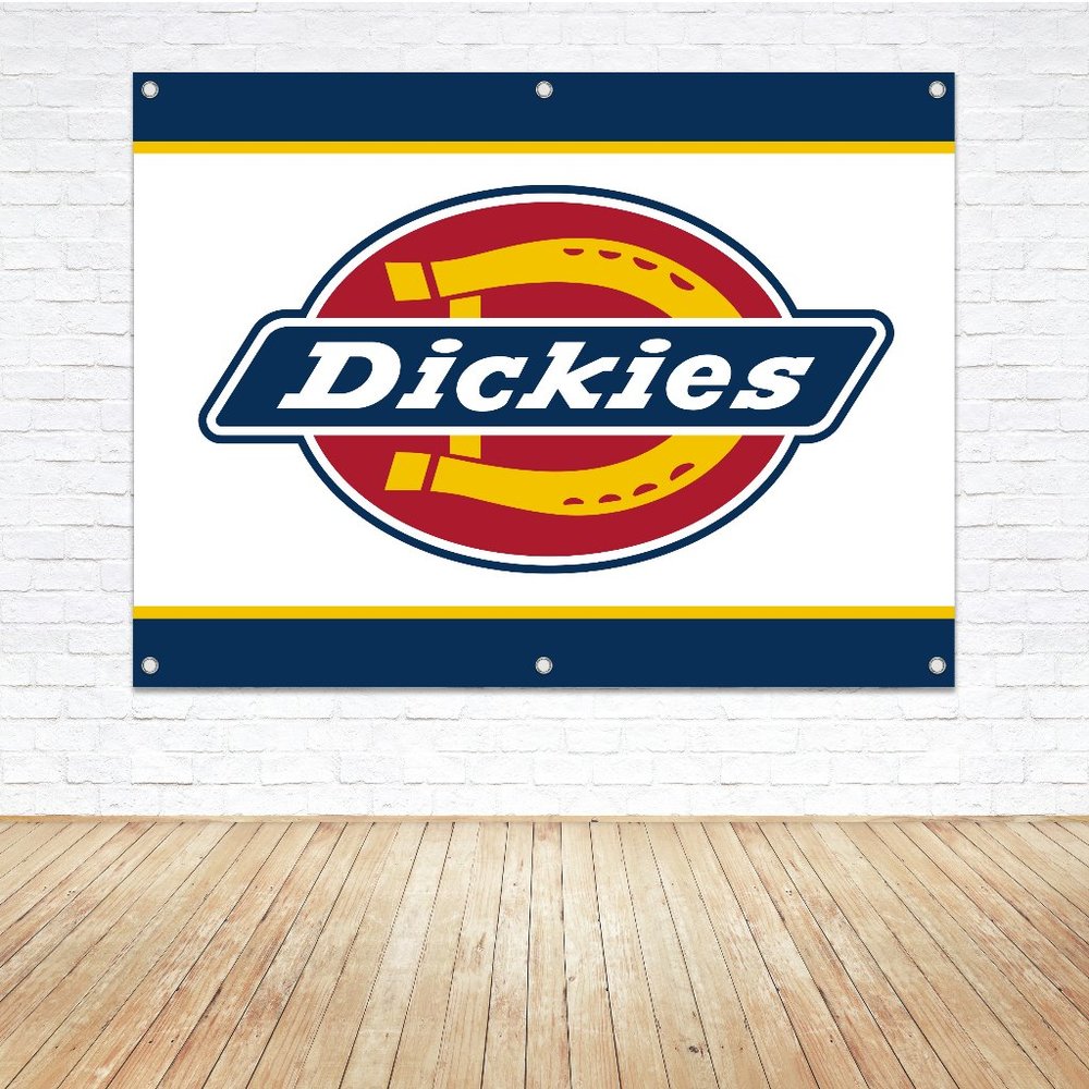 DICKIES Logo Vinyl Banner 1.5x2.5ft. Sign Retail Apparel Clothing Boutique Shop